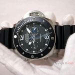 New Copy Panerai Submersible Flyback SS Black Bezel Watch - PAM615_th.jpg